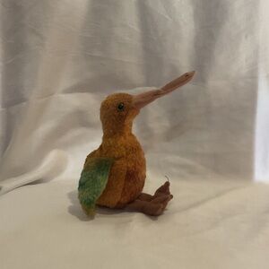 Ty Plush Bird Toy - Orange and Green. 2nd generation retired
